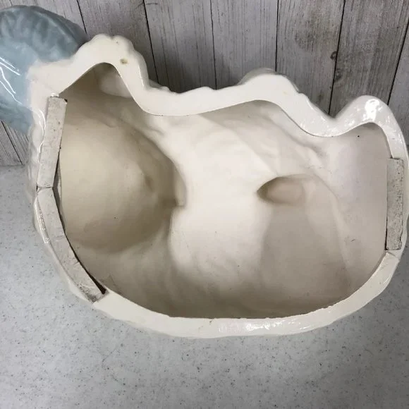 Big White Persian Kitty Cat Playing w/ Blue Yarn - Picture 3 of 11